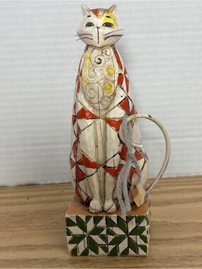 Jim Shore Heartwood Creek 2003 V11420 Abraham Décor Cat Figurine RETIRED
